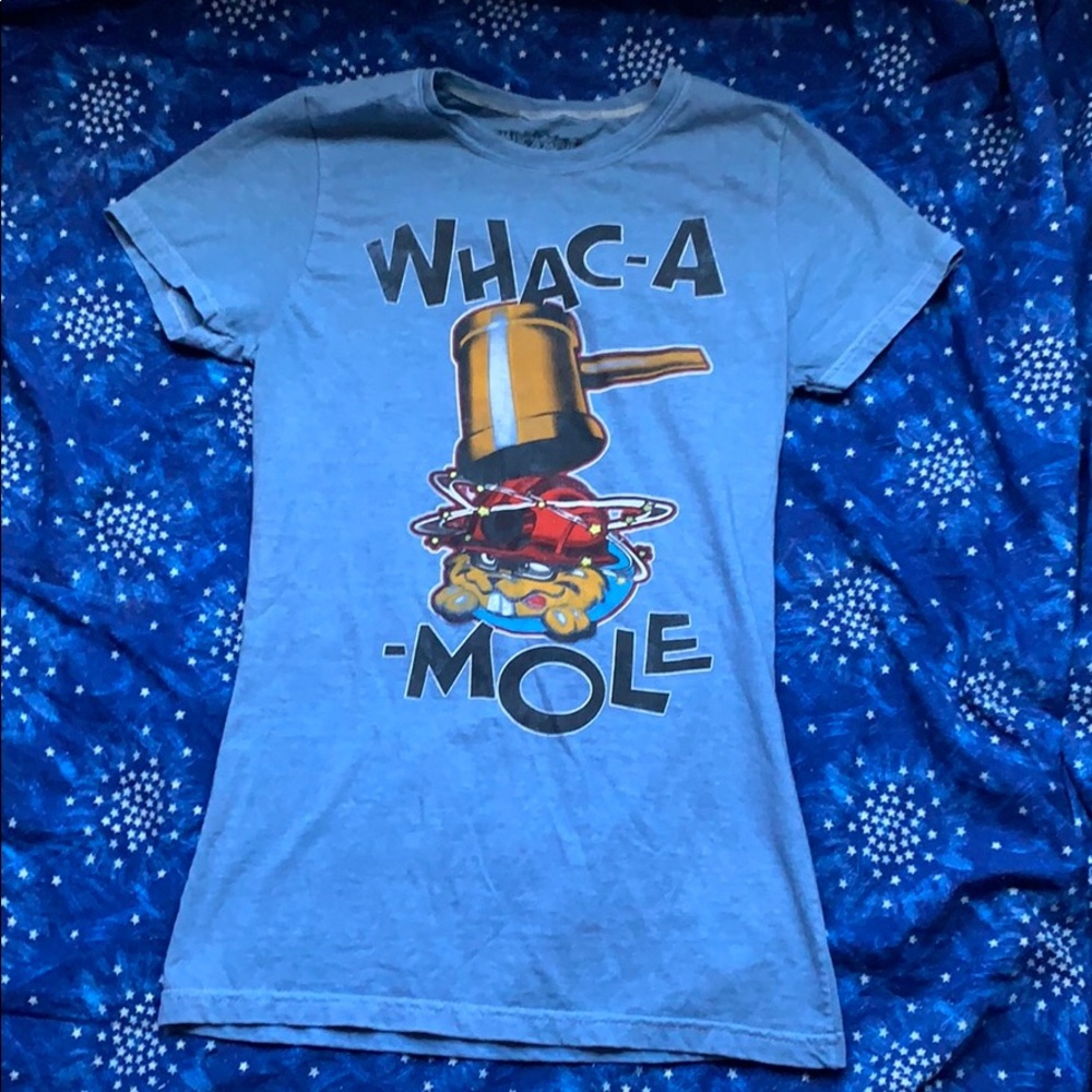 Whac-a-mole women’s fit novelty shirt EUC